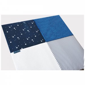 Tapis de chambre tapidou mosaïque marine / blanc Doudou et compagnie