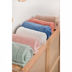 Plaid très doux pour bébé 70x100 cm vert amande Doudou et compagnie