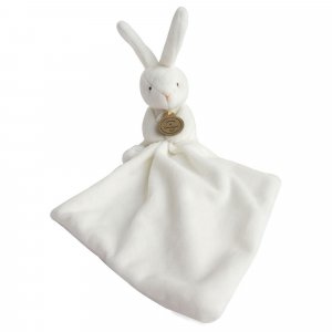 Doudou mouchoir boîte fleur lapin taupe Doudou et compagnie