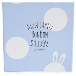 Grand doudou lapin bonbon bleu Doudou et compagnie
