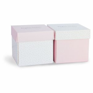 Doudou mouchoir boîte fleur lapin rose Doudou et compagnie