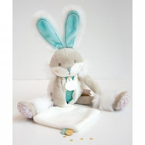 Doudou pantin lapin de sucre vert Doudou et compagnie