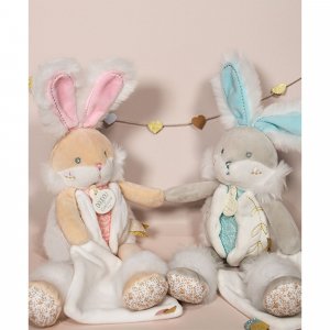 Doudou pantin lapin de sucre vert Doudou et compagnie