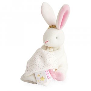 Doudou mouchoir perlidoudou lapin étoile rose Doudou et compagnie