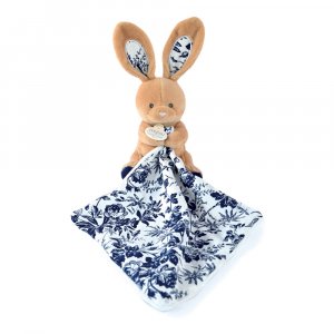 Doudou mouchoir boh'aime lapin marine Doudou et compagnie
