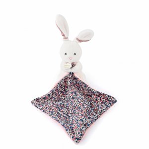 Doudou mouchoir boh'aime lapin rose Doudou et compagnie