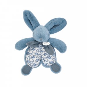 Doudou plat lapin bleu lapin doudou 18 cm Doudou et compagnie