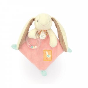 Doudou hochet lapin rose Doudou et compagnie