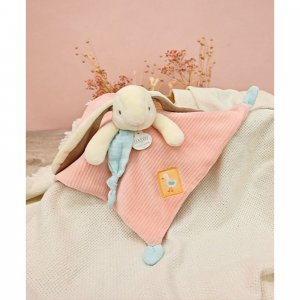 Doudou plat lapin rose Doudou et compagnie