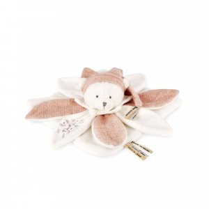 Doudou pétale plat collector ours 25 cm rose Doudou et compagnie