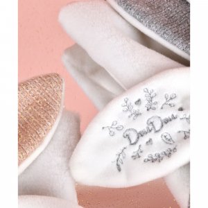 Doudou pétale plat collector ours 25 cm rose Doudou et compagnie