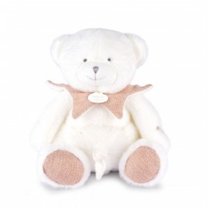 Doudou mouchoir ours 30 cm rose Doudou et compagnie