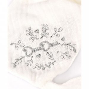 Doudou pantin attache sucette ours 20 cm argent Doudou et compagnie