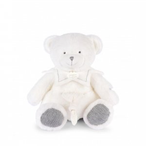 Doudou mouchoir ours 30 cm argent Doudou et compagnie