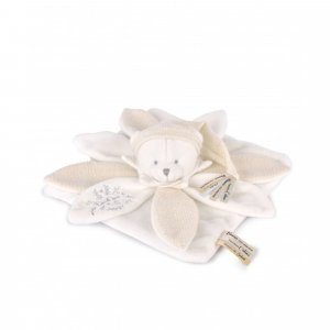 Doudou pétale plat collector ours 25 cm blanc Doudou et compagnie