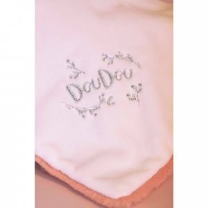 Doudou lapin mouchoir 10 cm rose Doudou et compagnie