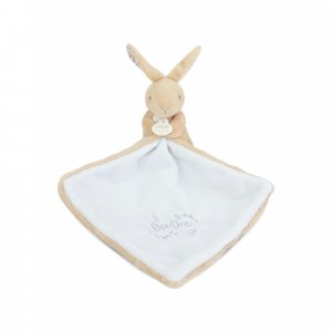 Doudou lapin mouchoir 10 cm beige Doudou et compagnie