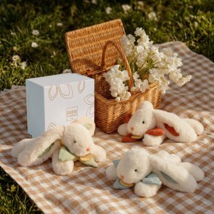 Doudou pantin lapin bonbon 20 cm terracotta Doudou et compagnie