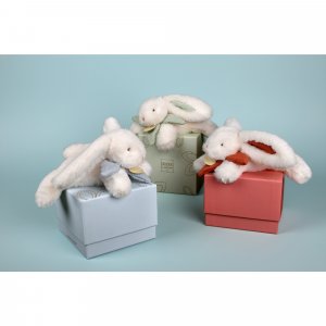 Doudou pantin lapin bonbon 20 cm terracotta Doudou et compagnie