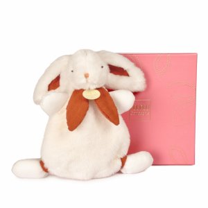 Doudou lapin bonbon 25 cm terracotta Doudou et compagnie