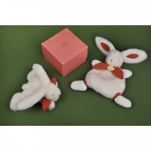 Doudou lapin bonbon 25 cm terracotta Doudou et compagnie