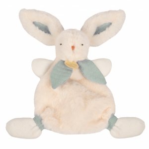 Doudou lapin bonbon 25 cm bleu gris Doudou et compagnie