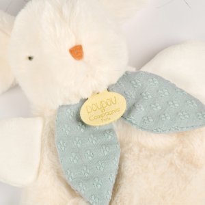 Doudou lapin bonbon 25 cm bleu gris Doudou et compagnie