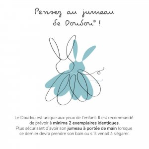 Doudou plat les chouchoux 20 cm chat Doudou et compagnie
