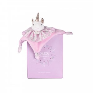 Doudou plat les chouchoux 20 cm licorne Doudou et compagnie
