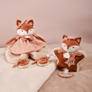 Doudou plat 29 cm mina la renarde Doudou et compagnie