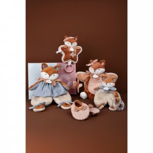 Coffret bébé doudou et chaussons mina la renarde Doudou et compagnie