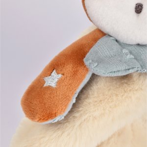 Doudou avec hochet 18 cm timo le renard Doudou et compagnie