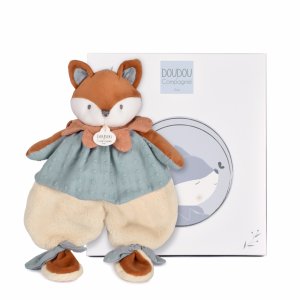 Doudou plat 29 cm timo le renard Doudou et compagnie