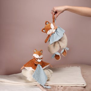 Doudou plat 29 cm timo le renard Doudou et compagnie