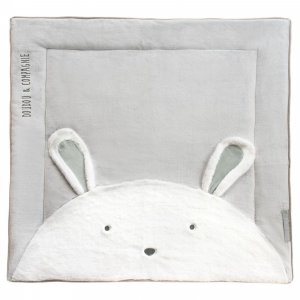 Tapis de parc 100x100 cm tapidou lapin perle Doudou et compagnie