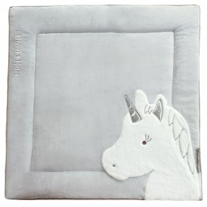 Tapis de parc 100x100 cm tapidou licorne gris Doudou et compagnie
