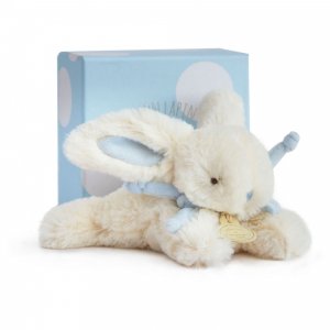 Peluche lapin bonbon 16 cm bleu Doudou et compagnie