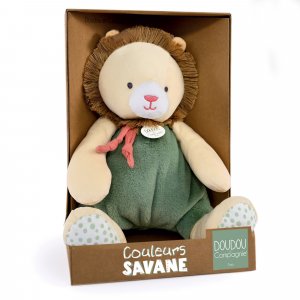 Peluche 30 cm couleurs savane lion Doudou et compagnie