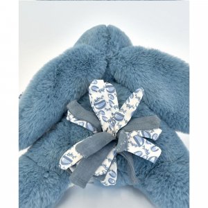 Peluche lapin doudou bleu 25 cm Doudou et compagnie