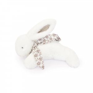 Peluche lapin doudou blanc 25 cm Doudou et compagnie