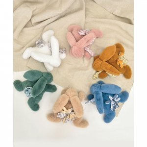 Peluche lapin doudou blanc 25 cm Doudou et compagnie