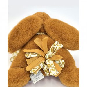 Peluche lapin doudou ocre 25 cm Doudou et compagnie