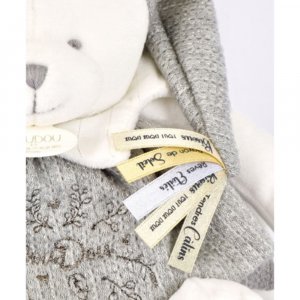 Peluche d'éveil ours 30 cm argent Doudou et compagnie