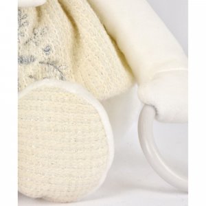 Peluche d'éveil ours 30 cm blanc Doudou et compagnie