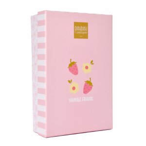 Peluche pantin lapin avec doudou 10 cm vanille fraise Doudou et compagnie