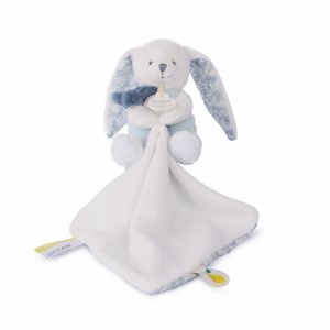 Peluche pantin lapin avec doudou 10 cm cœur océan Doudou et compagnie