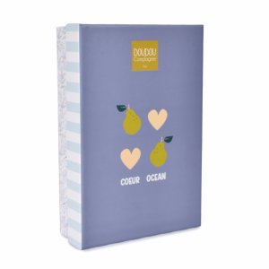 Peluche pantin lapin avec doudou 10 cm cœur océan Doudou et compagnie