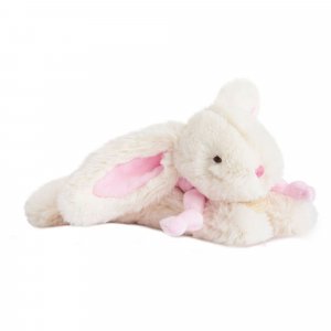 Peluche bébé lapin bonbon 20 cm rose Doudou et compagnie