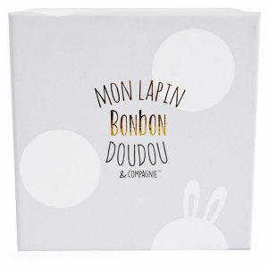 Grand doudou lapin bonbon taupe Doudou et compagnie