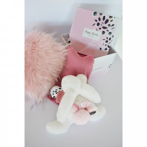 Peluche bébé happy blush pompon rose Doudou et compagnie